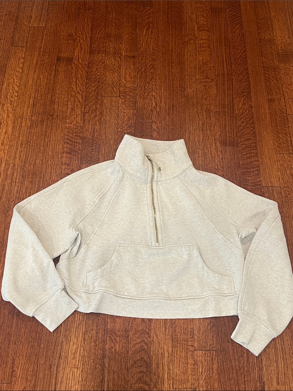 Lululemon Scuba Women's Cream Half-Zip Pullover Sweatshirt